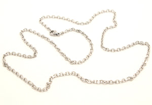 Stainless Steel Miniature Cable Link 3mm Wide, Sizes 16-24 Inches Chain Necklace