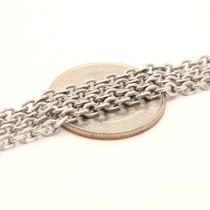 Stainless Steel Miniature Cable Link 3mm Wide, Sizes 16-24 Inches Chain Necklace