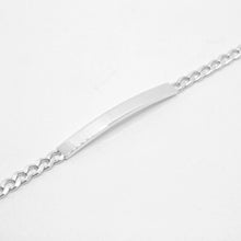 Load image into Gallery viewer, 925 Sterling Silver 4mm Wide Personalized Custom Engraved Curb Link ID Bracelet
