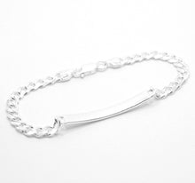 Load image into Gallery viewer, 925 Sterling Silver 6mm Wide Personalized Custom Engraved Curb Link ID Bracelet
