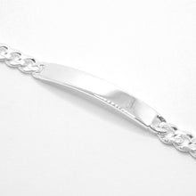 Load image into Gallery viewer, 925 Sterling Silver 7mm Wide Personalized Custom Engraved Curb Link ID Bracelet
