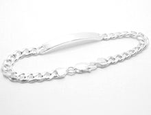 Load image into Gallery viewer, 925 Sterling Silver 7mm Wide Personalized Custom Engraved Curb Link ID Bracelet
