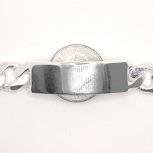 Load image into Gallery viewer, 925 Sterling Silver 12.5mm Personalized Custom Engraved Figaro Link ID Bracelet
