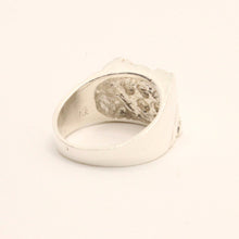 Load image into Gallery viewer, 925 Sterling Silver Thick Slanted Center Stripe 1/2 Inch Wide Nugget Ring
