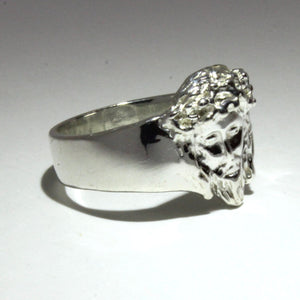 925 Sterling Silver Jesus Christ Crown of Thorns Diamond Cut Finish Ring