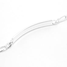 Load image into Gallery viewer, 925 Sterling Silver 5mm Personalized Custom Engraved Figaro Link ID Bracelet
