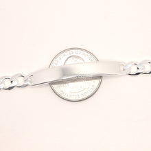 Load image into Gallery viewer, 925 Sterling Silver 6mm Personalized Custom Engraved Figaro Link ID Bracelet
