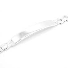 Load image into Gallery viewer, 925 Sterling Silver 7mm Personalized Custom Engraved Figaro Link ID Bracelet
