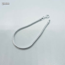 Load image into Gallery viewer, 925 Sterling Silver Snake 3mm Chain Necklaces &amp; Bracelets
