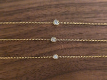 Load image into Gallery viewer, 14K Solid Yellow Gold Bezel Diamond Bracelet Chain
