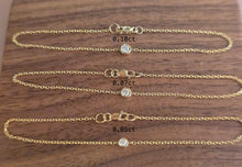 Load image into Gallery viewer, 14K Solid Yellow Gold Bezel Diamond Bracelet Chain
