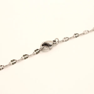 Stainless Steel Miniature Coffee Bean 2.5mm, Sizes 16-24 Inches Chain Necklace