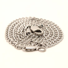 Load image into Gallery viewer, Stainless Steel Curb Link 1/8 Inch Wide, Sizes 16-24 Inches Chain Necklace
