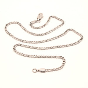 Stainless Steel Curb Link 1/8 Inch Wide, Sizes 16-24 Inches Chain Necklace