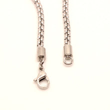 Load image into Gallery viewer, Stainless Steel 3.6mm, Sizes 18-24 Inches Cylindrical Round Box Chain Necklace
