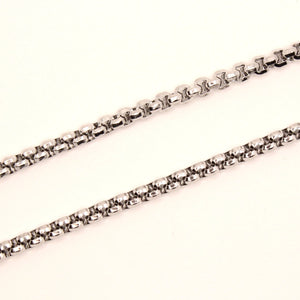 Stainless Steel 3.6mm, Sizes 18-24 Inches Cylindrical Round Box Chain Necklace