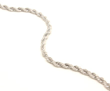 Load image into Gallery viewer, Stainless Steel Textured Rope 3/16 Inch Wide, Sizes 16-30 Inches Chain Necklace
