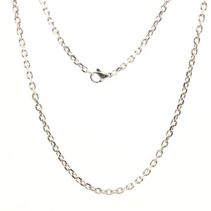 Stainless Steel Miniature Cable Link 3mm Wide, Sizes 16-24 Inches Chain Necklace