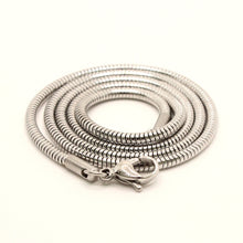 Load image into Gallery viewer, Stainless Steel Snake 1/16 Inch Wide, Sizes 18-30 Inches Chain Necklace
