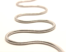 Load image into Gallery viewer, Stainless Steel Snake 1/16 Inch Wide, Sizes 18-30 Inches Chain Necklace
