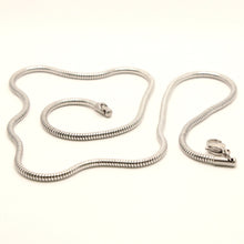 Load image into Gallery viewer, Stainless Steel Snake 1/16 Inch Wide, Sizes 18-30 Inches Chain Necklace
