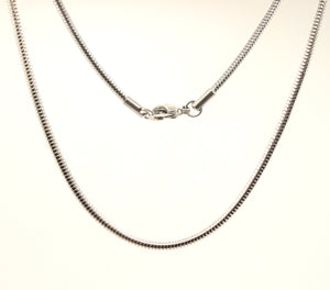 Stainless Steel Snake 1/16 Inch Wide, Sizes 18-30 Inches Chain Necklace