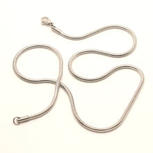 Load image into Gallery viewer, Stainless Steel Snake 1/16 Inch Wide, Sizes 18-30 Inches Chain Necklace
