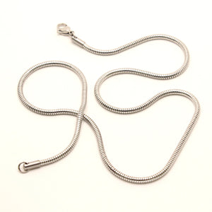 Stainless Steel Snake 1/16 Inch Wide, Sizes 18-30 Inches Chain Necklace