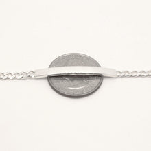 Load image into Gallery viewer, 925 Sterling Silver 4mm Wide Personalized Custom Engraved Curb Link ID Bracelet
