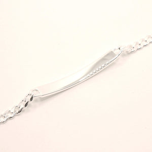 925 Sterling Silver 5mm Wide Personalized Custom Engraved Curb Link ID Bracelet