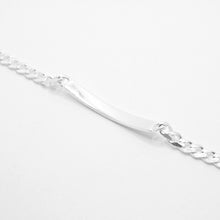 Load image into Gallery viewer, 925 Sterling Silver 6mm Wide Personalized Custom Engraved Curb Link ID Bracelet
