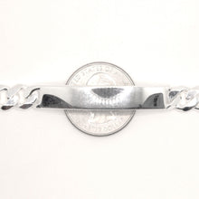 Load image into Gallery viewer, 925 Sterling Silver 8mm Personalized Custom Engraved Figaro Link ID Bracelet
