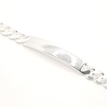 Load image into Gallery viewer, 925 Sterling Silver 8mm Personalized Custom Engraved Figaro Link ID Bracelet
