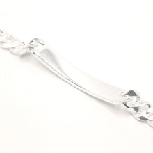 Load image into Gallery viewer, 925 Sterling Silver 8mm Personalized Custom Engraved Figaro Link ID Bracelet
