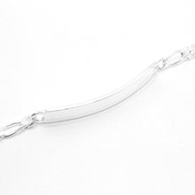 Load image into Gallery viewer, 925 Sterling Silver 5mm Personalized Custom Engraved Figaro Link ID Bracelet
