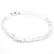 Load image into Gallery viewer, 925 Sterling Silver 7mm Personalized Custom Engraved Figaro Link ID Bracelet
