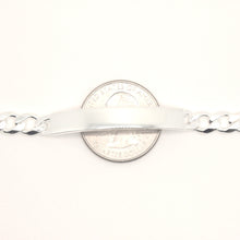 Load image into Gallery viewer, 925 Sterling Silver 7mm Personalized Custom Engraved Figaro Link ID Bracelet
