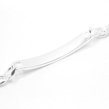 Load image into Gallery viewer, 925 Sterling Silver 7mm Personalized Custom Engraved Figaro Link ID Bracelet
