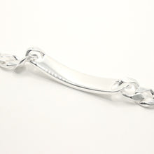 Load image into Gallery viewer, 925 Sterling Silver 11mm Personalized Custom Engraved Figaro Link ID Bracelet
