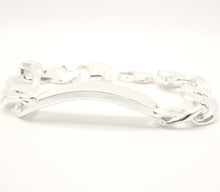 Load image into Gallery viewer, 925 Sterling Silver 12.5mm Personalized Custom Engraved Figaro Link ID Bracelet
