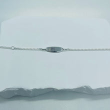 Load image into Gallery viewer, 925 Sterling Silver Children ID Curb link fits baby sizes 5 - 6 inch long Bracelet
