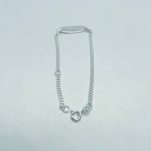 Load image into Gallery viewer, 925 Sterling Silver Children ID Curb link fits baby sizes 5 - 6 inch long Bracelet
