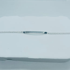 925 Sterling Silver ID Curb Link Dainty 1/8 inch wide Nickel Free Italy (sizes 7 - 8 inch) Bracelet