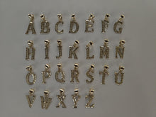 Load image into Gallery viewer, 14K Solid Yellow Gold Initial Pendant Charm Diamond Cut
