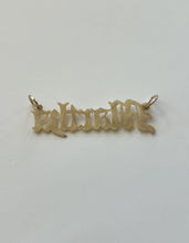 Load image into Gallery viewer, 10k Solid Yellow Gold Personalized Custom Handmade Old English Name Pendant Charm
