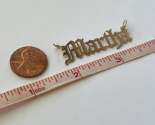 Load image into Gallery viewer, 10k Solid Yellow Gold Personalized Custom Handmade Old English Name Pendant Charm
