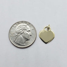 Load image into Gallery viewer, 14K Solid Heart Pendant Yellow or White or Rose gold with or without engraving
