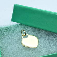Load image into Gallery viewer, 14K Solid Heart Pendant Yellow or White or Rose gold with or without engraving
