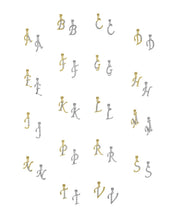 Load image into Gallery viewer, 14k Yellow or White Gold Initial Pendant Charm Diamond Cut A ~ Z Alphabet
