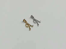 Load image into Gallery viewer, 14k Yellow or White Gold Initial Pendant Charm Diamond Cut A ~ Z Alphabet
